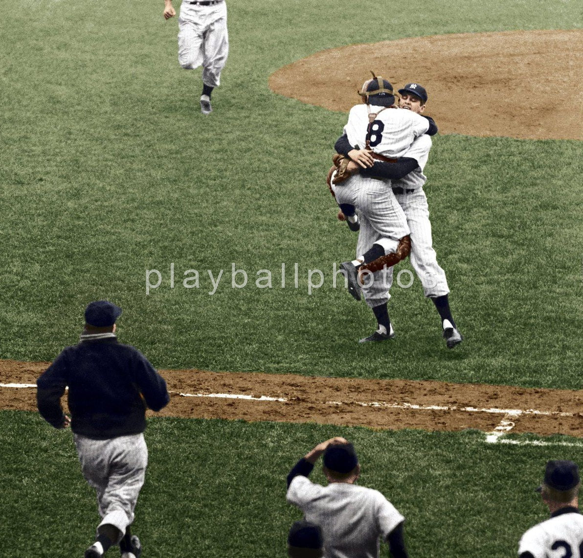 Don Larsen's Perfect Game Colorized 8x10 Print