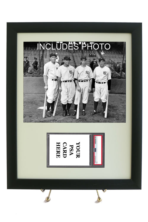 Sports Card Frame for YOUR Joe DiMaggio Horizontal PSA Graded Card (INCLUDES PHOTO)