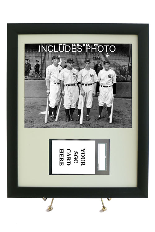 Sports Card Frame for YOUR Joe DiMaggio Horizontal SGC Graded Card (INCLUDES PHOTO)