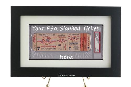 Framed Display for a PSA Slabbed Sports Ticket