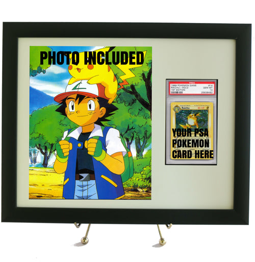 Pokemon Card Frame for YOUR PSA POKEMON Card (INCLUDES 8 x 10 POKEMON PRINT)