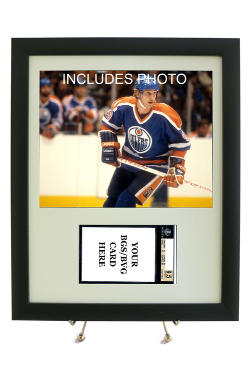 Sports Card Frame for YOUR Wayne Gretzky Horizontal BGS Graded Card (INCLUDES PHOTO)