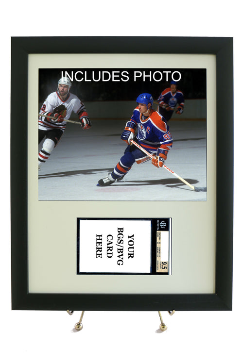 Graded Sports Card Frame for YOUR Wayne Gretzky Horizontal BGS Card (INCLUDES PHOTO)
