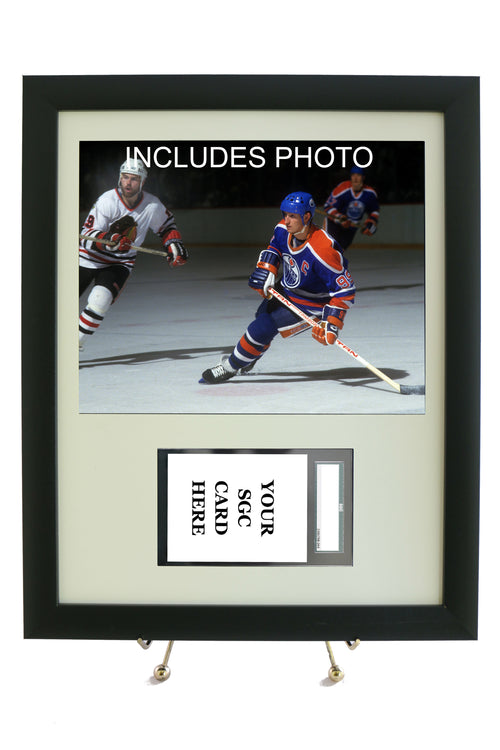 Graded Sports Card Frame for YOUR Wayne Gretzky Horizontal SGC Card (INCLUDES PHOTO)