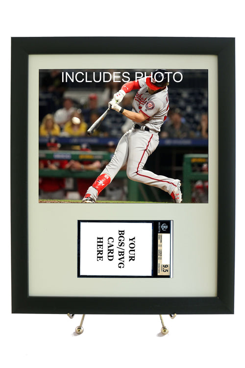 Graded Sports Card Frame for YOUR Bryce Harper Horizontal BGS Card (INCLUDES PHOTO)