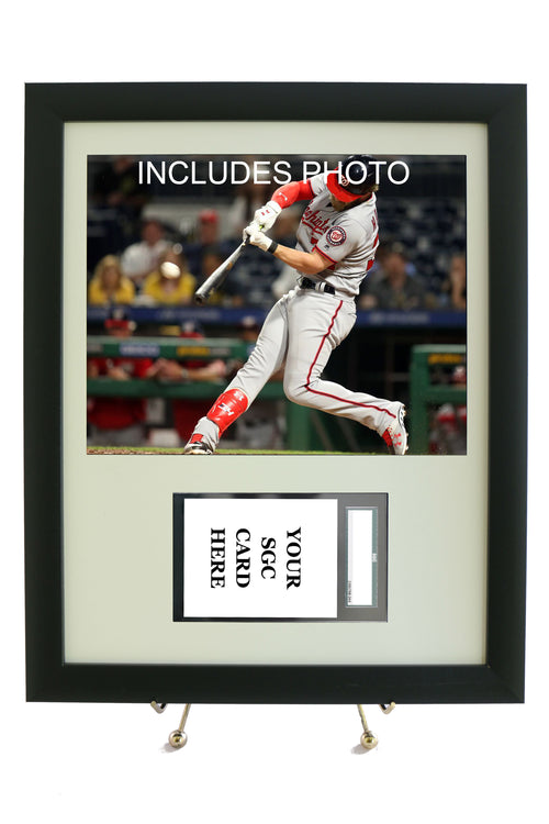 Graded Sports Card Frame for YOUR Bryce Harper Horizontal SGC Card (INCLUDES PHOTO)