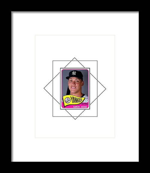 Matted & Framed Aaron Judge Card Print-Matted & Framed