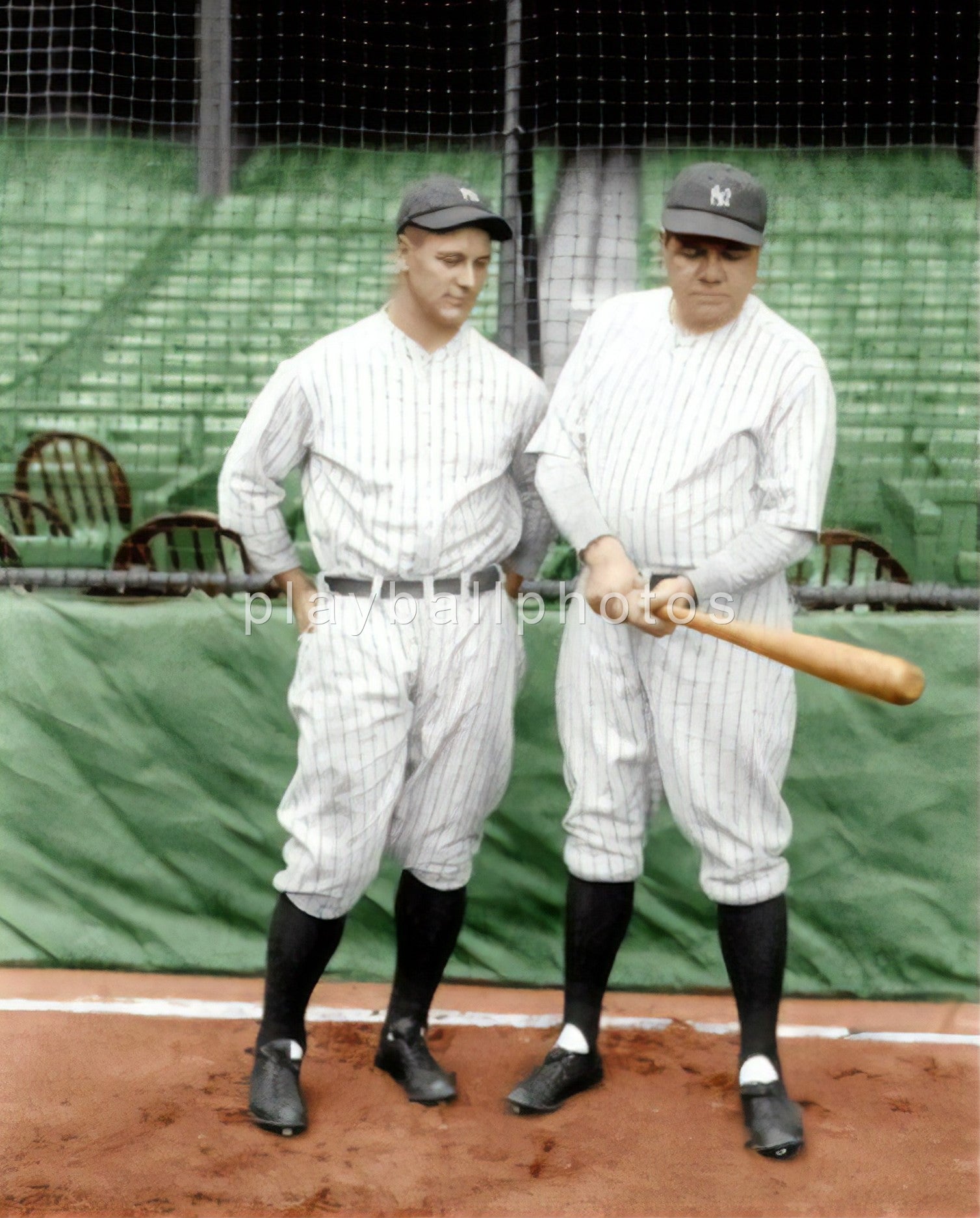 Lou Gehrig and Babe Ruth Colorized