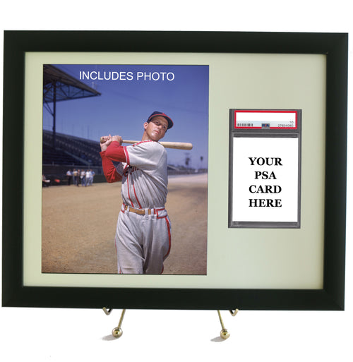 Graded Sports Card Frame for YOUR PSA Stan Musial Card (INCLUDES PHOTO)