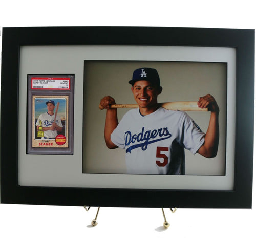 PSA Graded Sports Card Framed Display with an 8 x 10 Horizontal Photo Opening