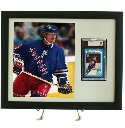 Sports Card Frame Display for a BVG (Beckett) Graded Vertical Card with an 8 x 10 Vertical Photo Opening