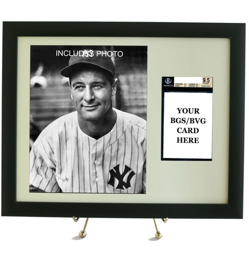Sports Card Frame for YOUR BVG (Beckett) Graded Lou Gehrig Card (INCLUDES PHOTO)