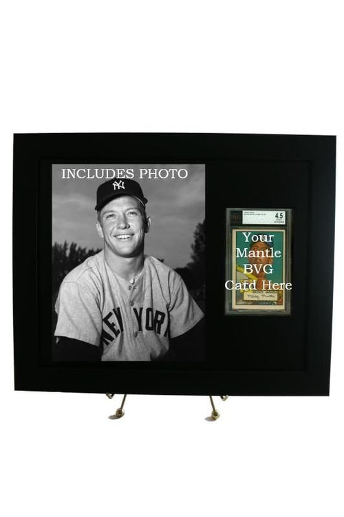 Sports Card Frame for YOUR BVG (Beckett) Graded Mickey Mantle Card (Includes Photo)