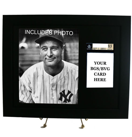 Sports Card Frame for YOUR Graded BVG (Beckett) Lou Gehrig Card (INCLUDES PHOTO)