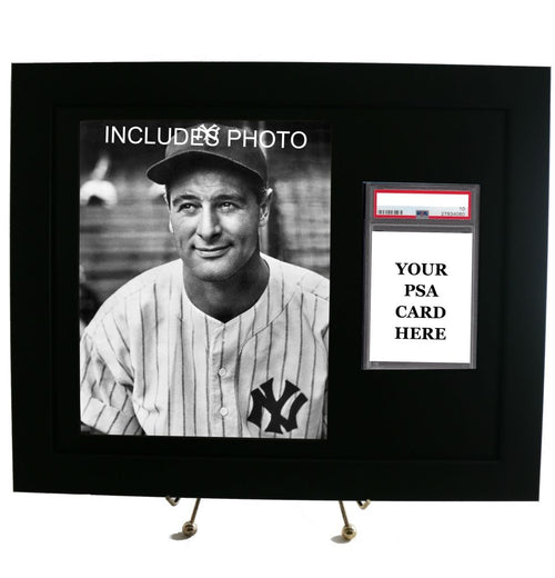Sports Card Frame for your PSA graded vertical Lou Gehrig card (INCLUDES PHOTO)