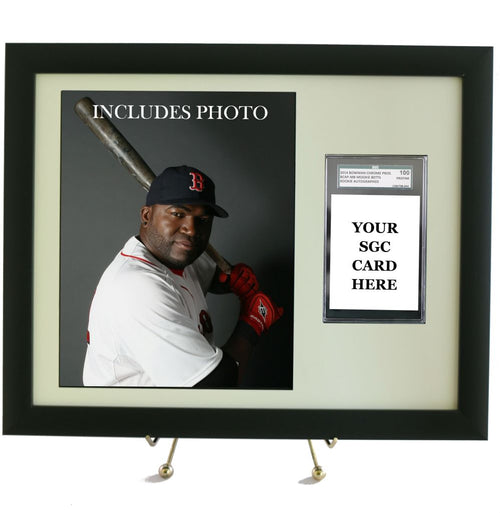 Sports Card Frame for YOUR SGC David Ortiz Graded Card (Includes Photo)