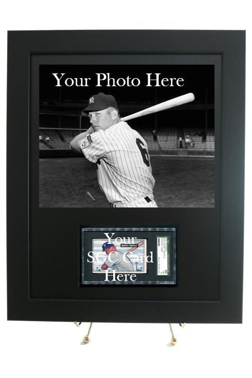 Sports Card Frame for YOUR SGC Graded Horizontal Card with an 8 x 10 Horizontal Photo Opening