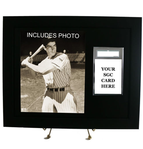 Sports Card Frame for YOUR SGC Joe DiMaggio Graded Card (INCLUDES PHOTO)