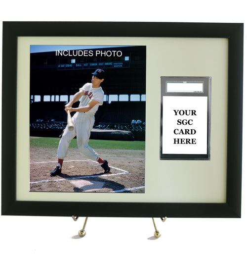 Sports Card Frame for YOUR SGC Ted Williams Graded Card (INCLUDES PHOTO)