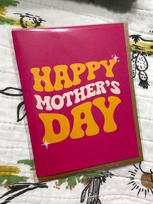 Mother's Day Groovy Pink Greeting Card (BM) - Deer Creek Mercantile