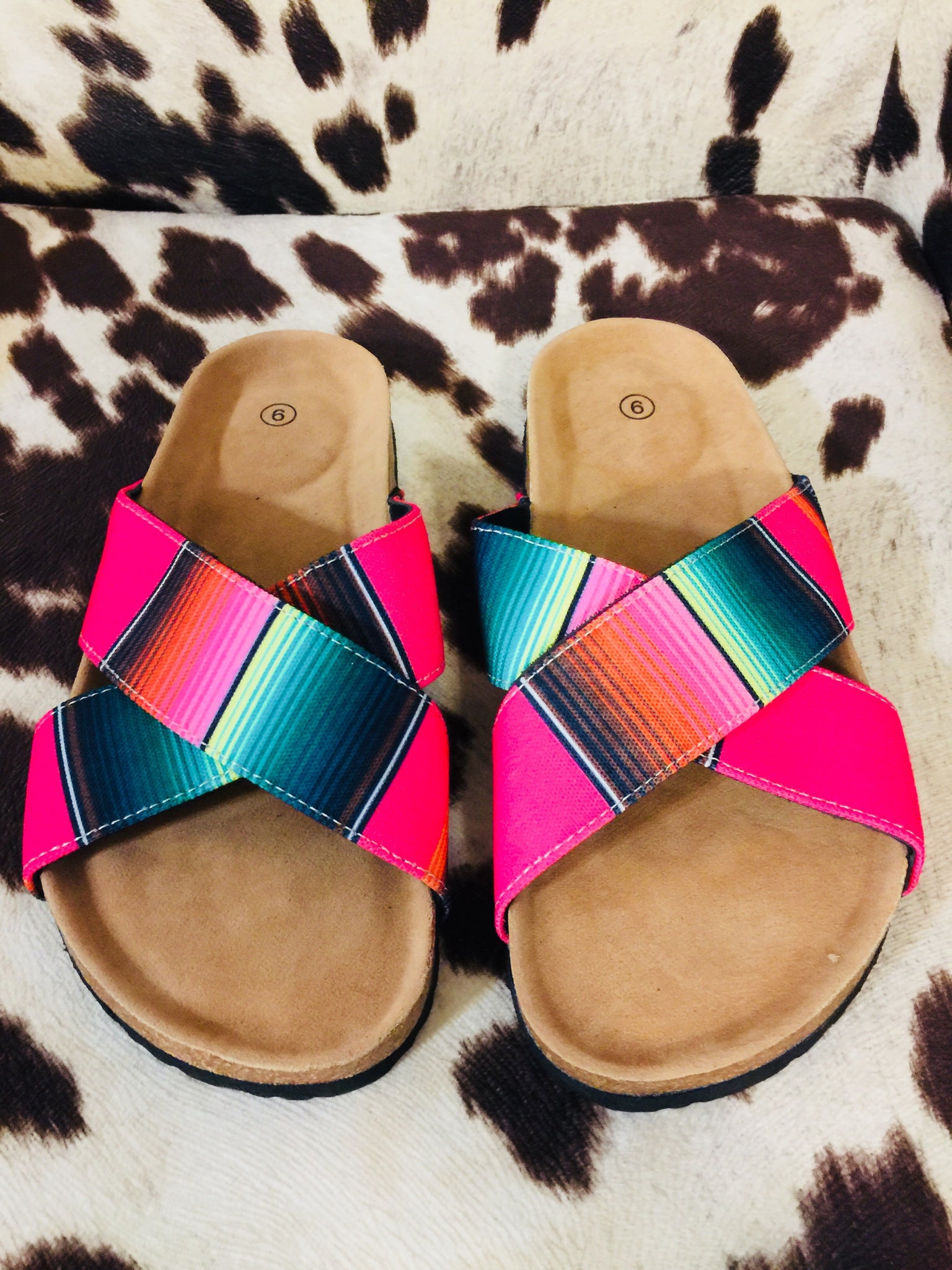 serape flip flops