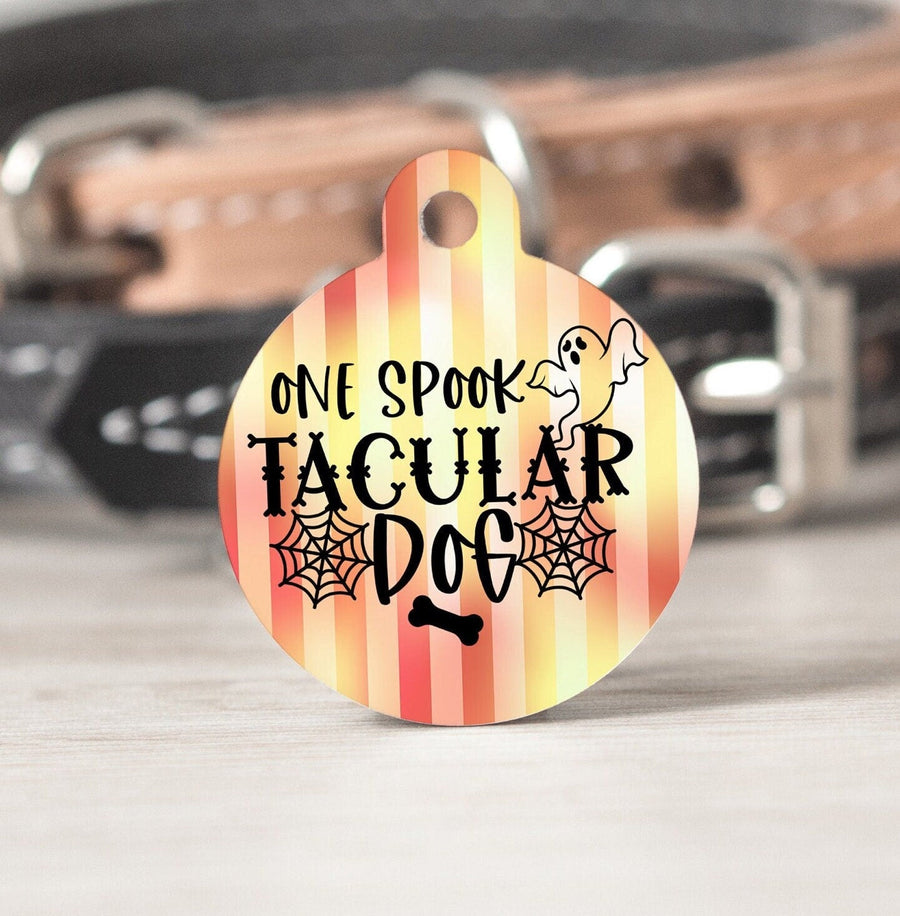 Personalized Halloween Tumbler Name Tag With The Shape Of Spider