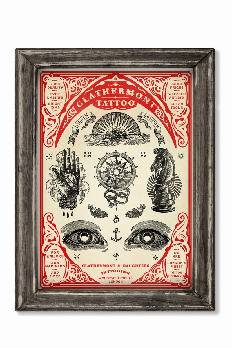 Clathermont's Tattoo Parlour - Sunless Sea Art Print - GAMETEEUK
