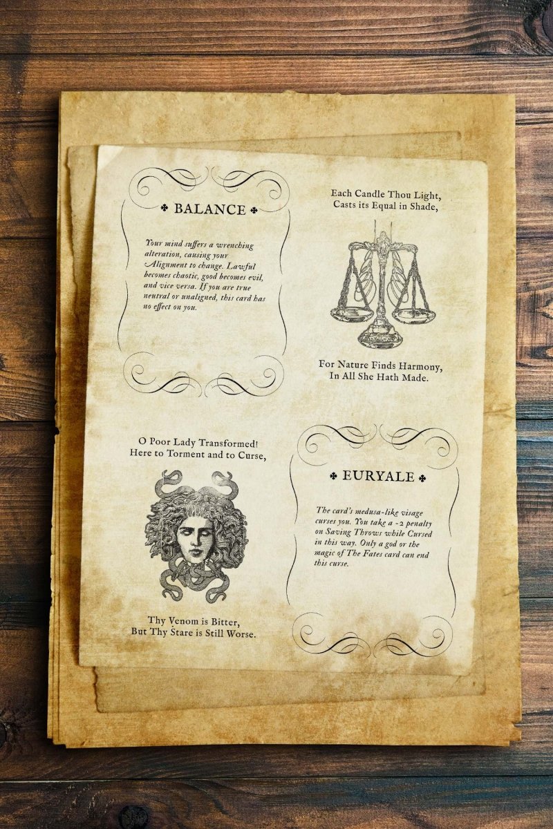 Dnd 5e Rules For Deck Of Many Destinies Printable Booklet Gameteeuk