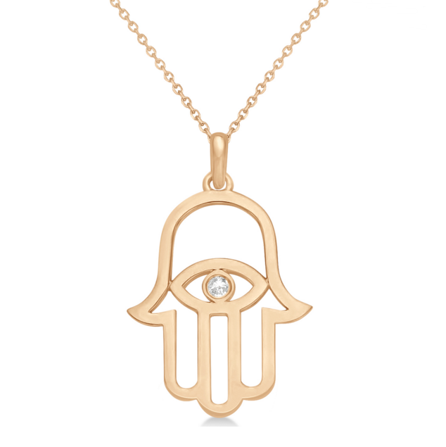 18k Gold Plated Hamsa Hand Necklace | Gold Layering Jewelry – Desert ...