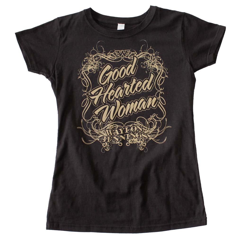 Waylon Jennings Good Hearted Woman Juniors Tee