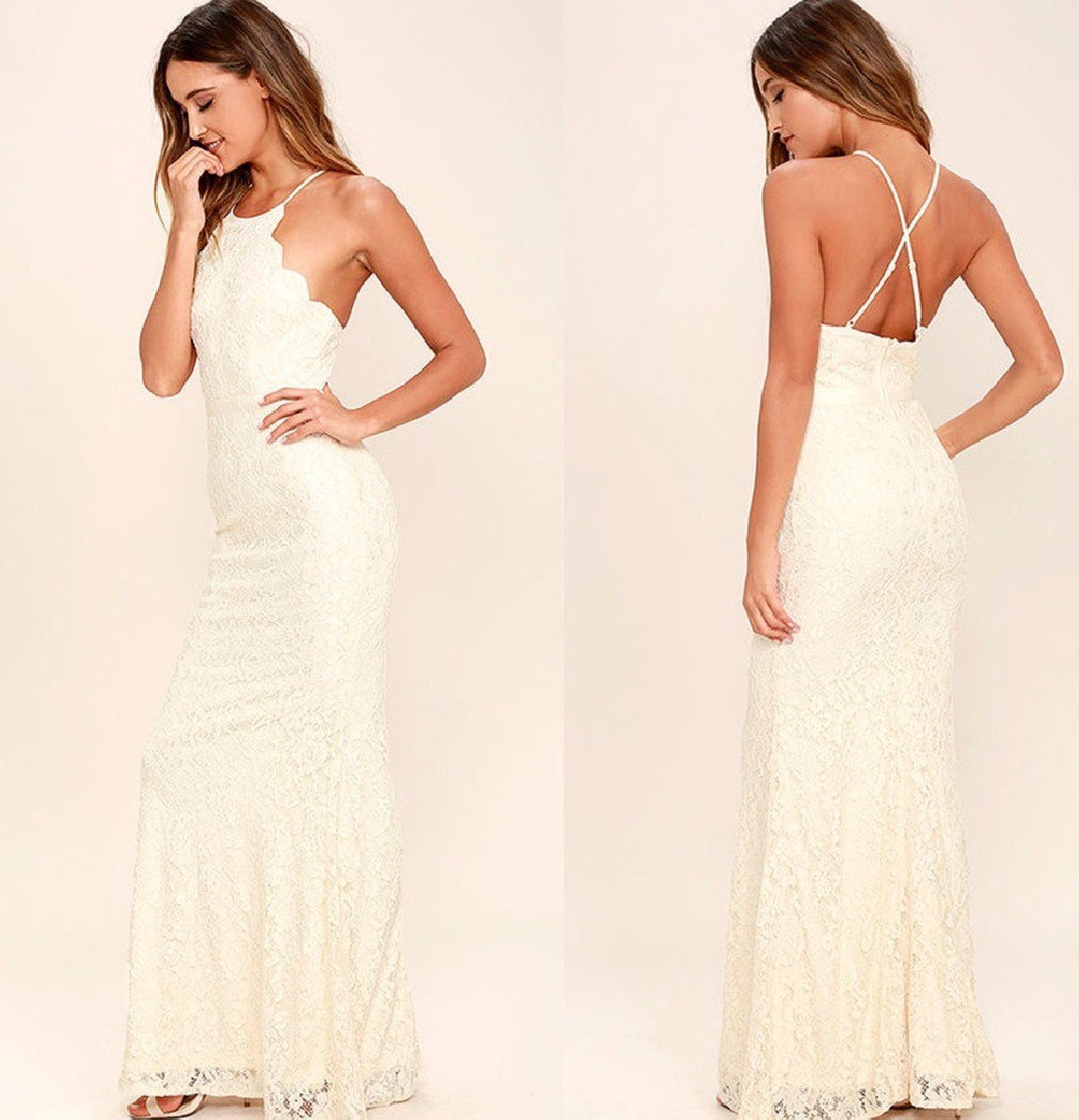 cream lace cocktail dress