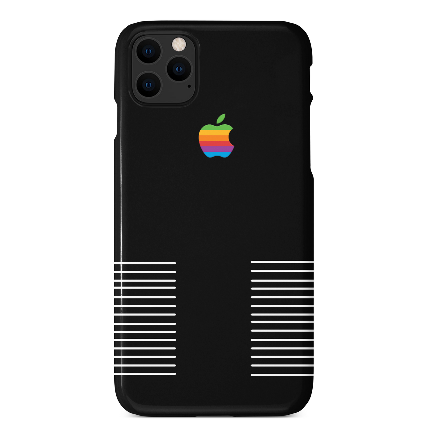 Iphone 11 11 Pro Max Retro Macintosh Apple Vintage Old Rainbow Logo Black White Iphone Case Casejungle