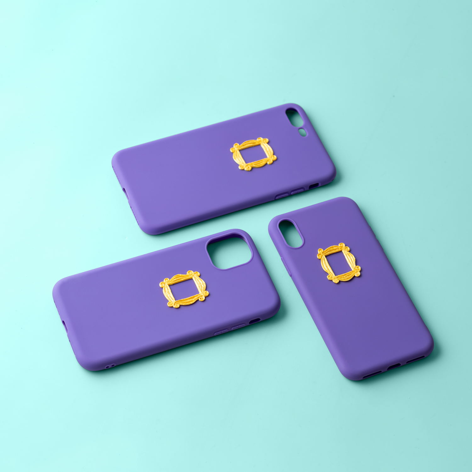 Actual 3d Friends Purple Door Monica S Door Gold Frame Iphone Case Casejungle