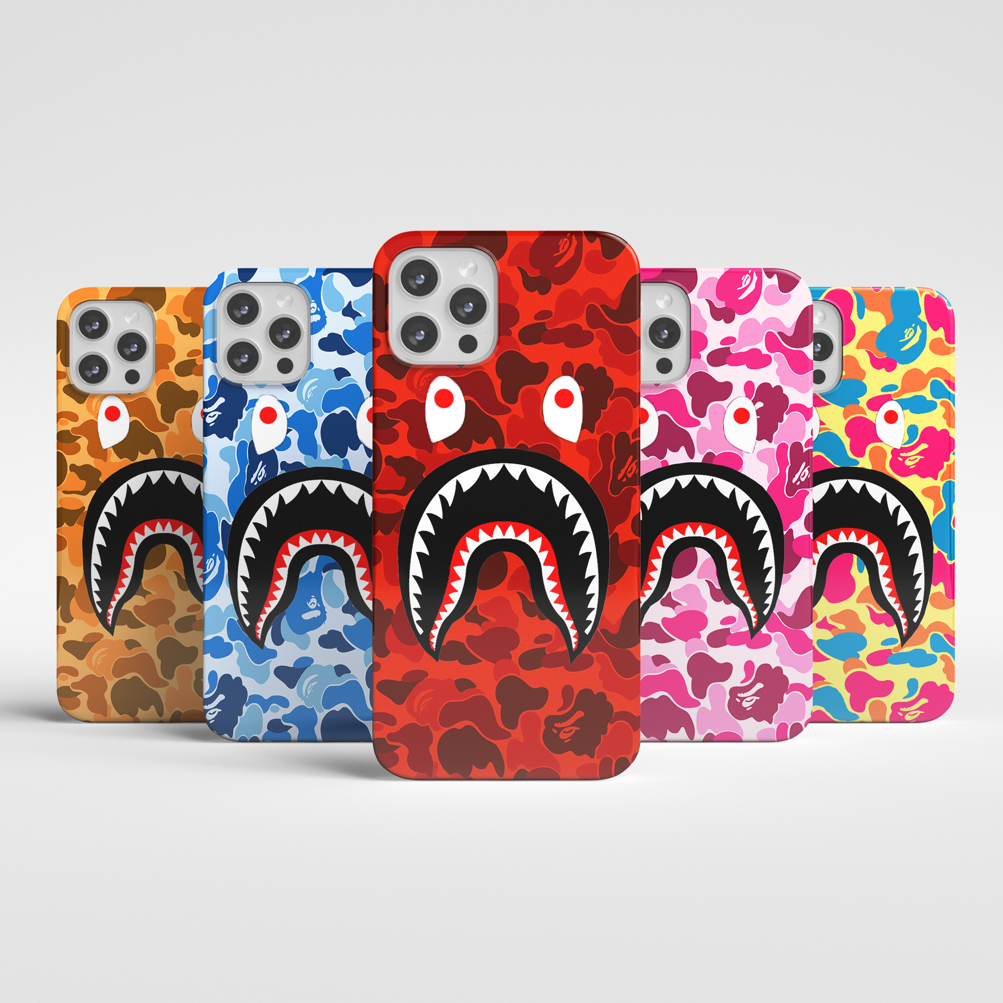 Red Camo Shark Mouth iPhone Case – Encasely