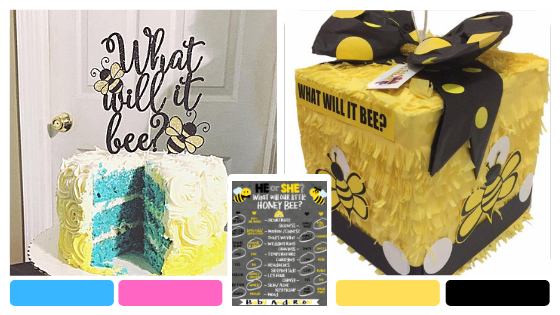 Unique Digital Designs - What Will Baby Bee Gender Reveal Ideas