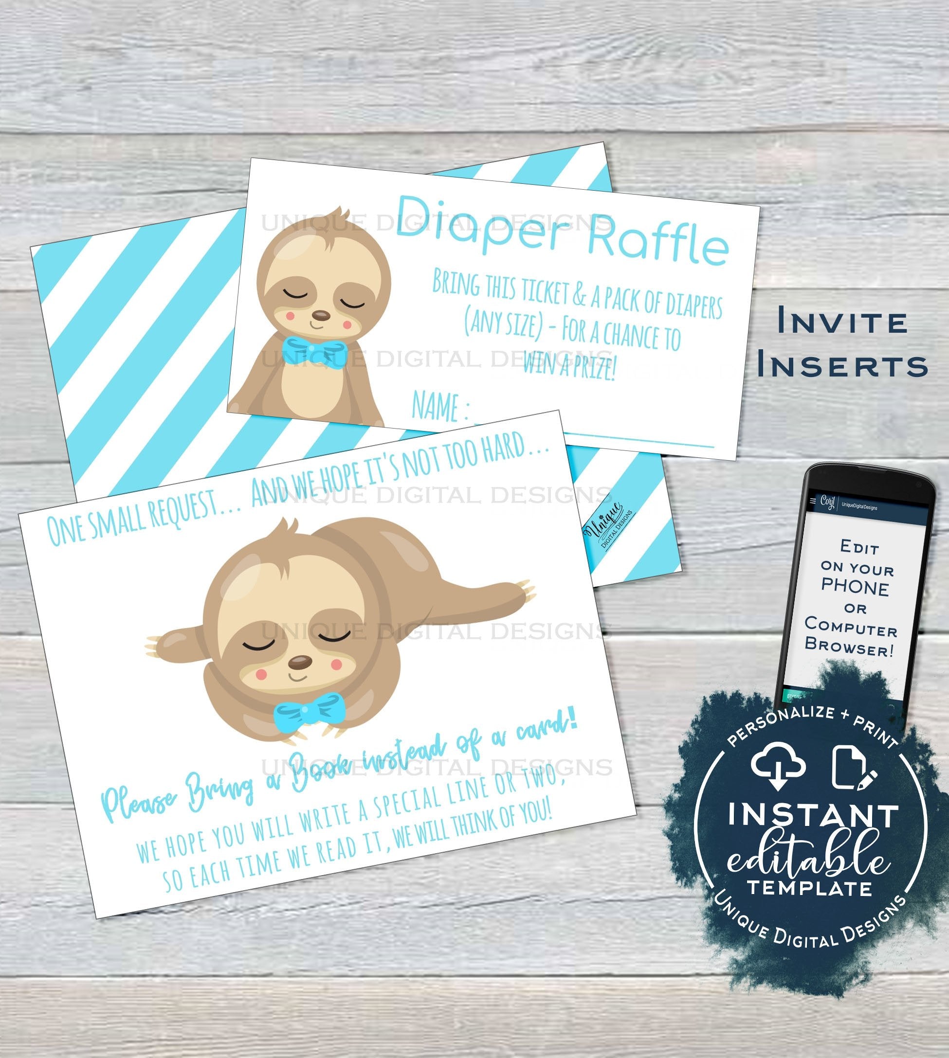 diaper and gift card shower invitation