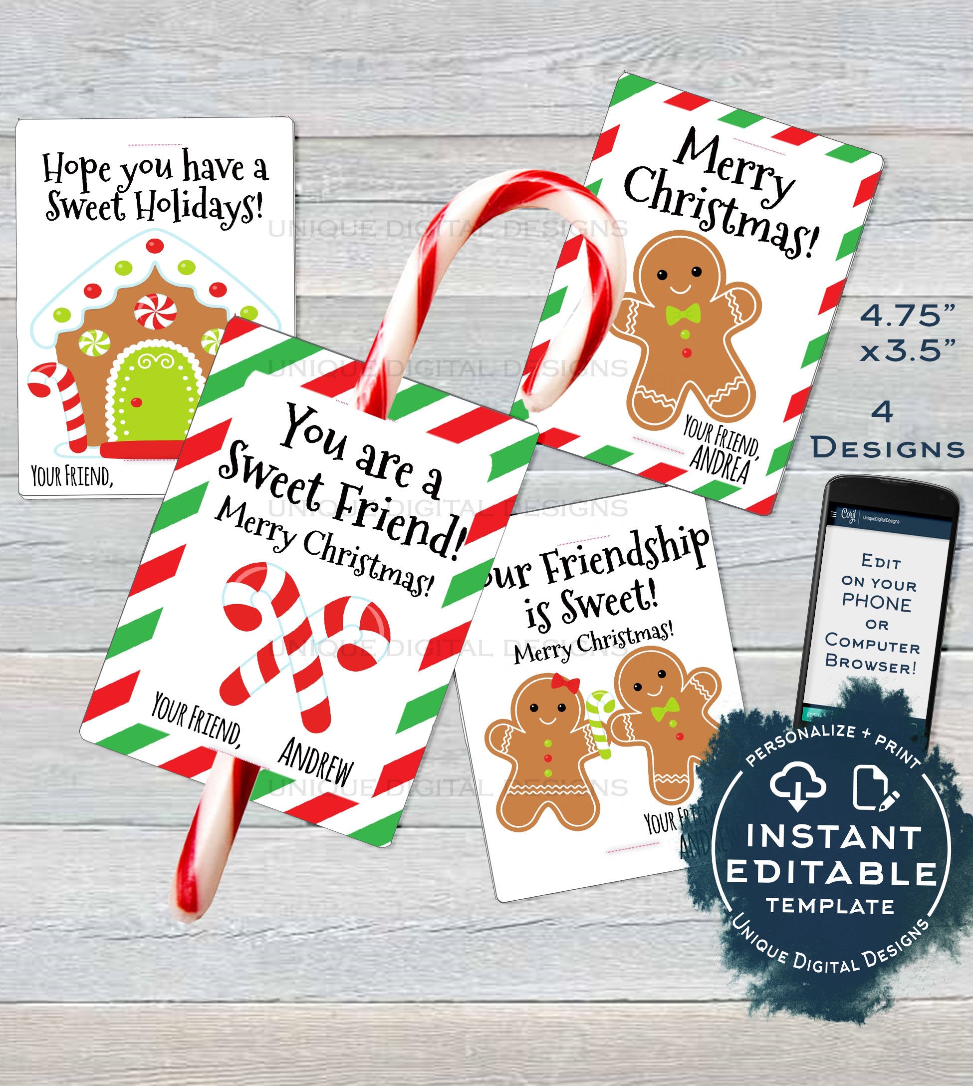 student holiday gift tags
