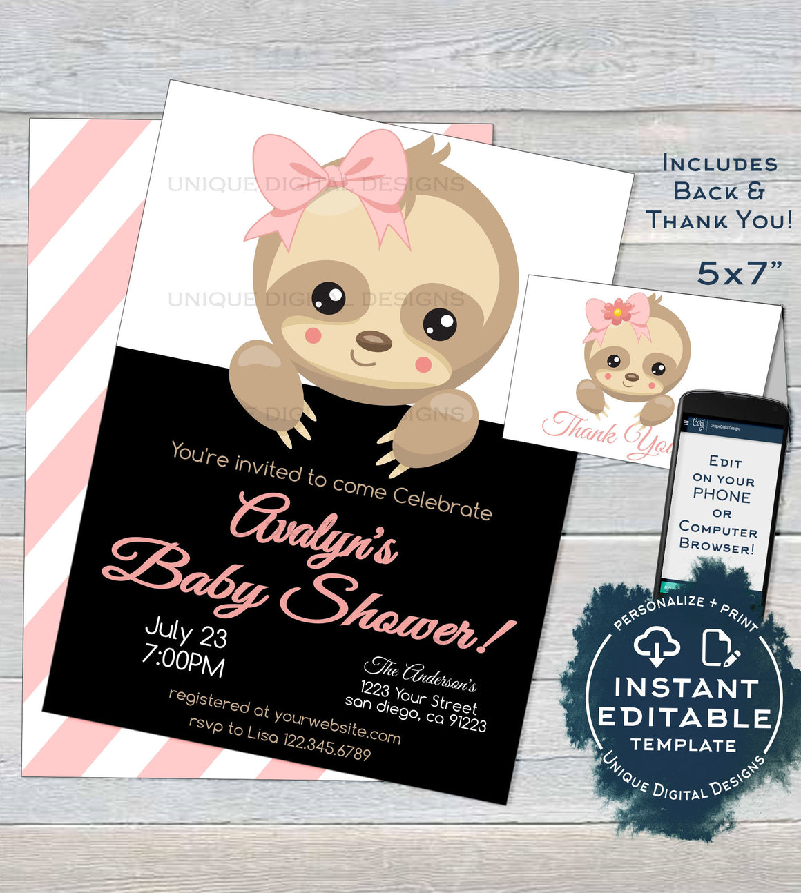 sloth-baby-shower-invitation-editable-girls-sloth-baby-shower-invite