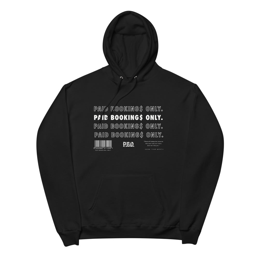 Know Your Worth Unisex fleece hoodie – Paid Bookings Only