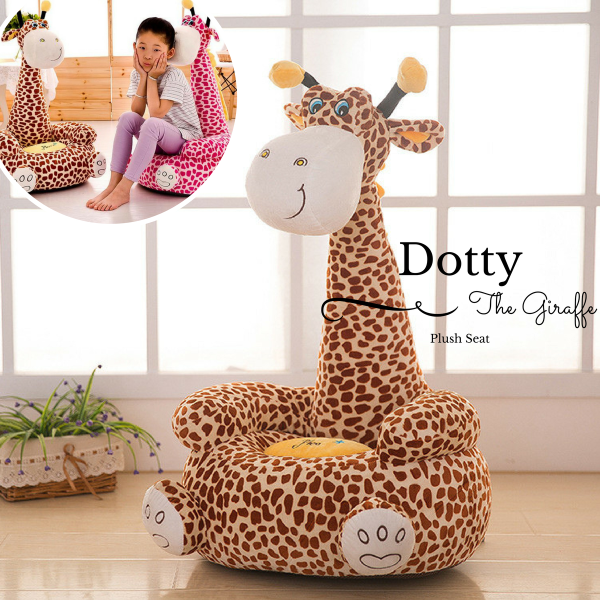 giraffe plush chair