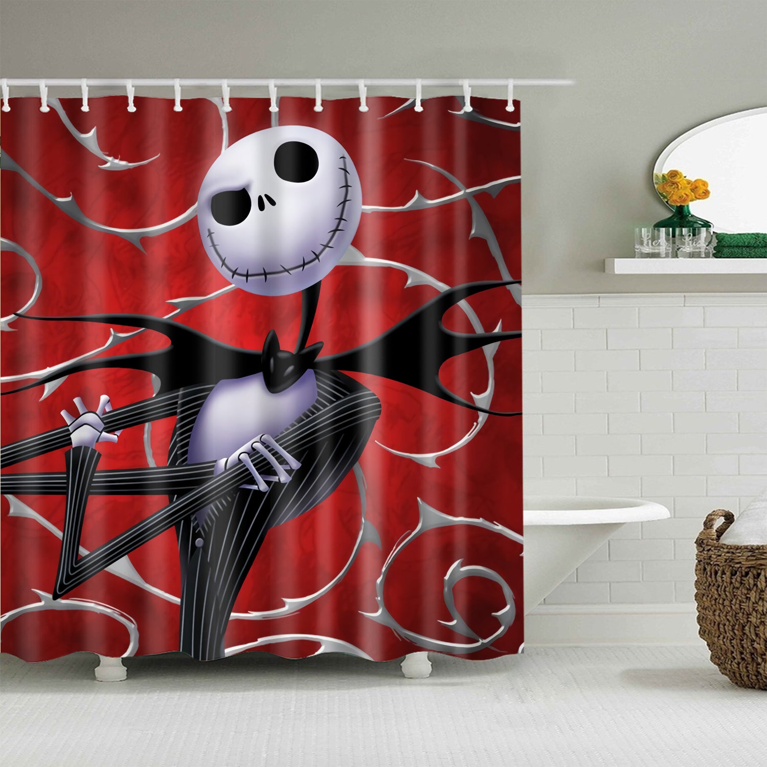 Blood Backdrop Nightmare Before Christmas Jack Skellington Shower Curtain