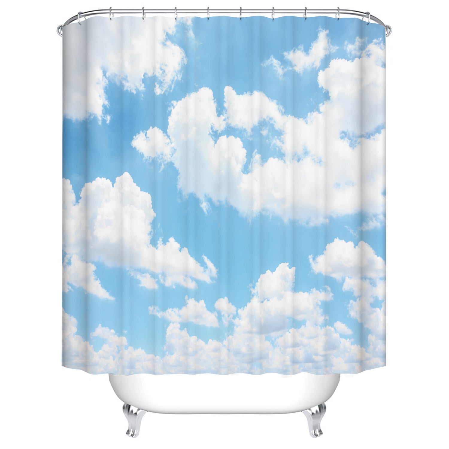 cloud shower curtain