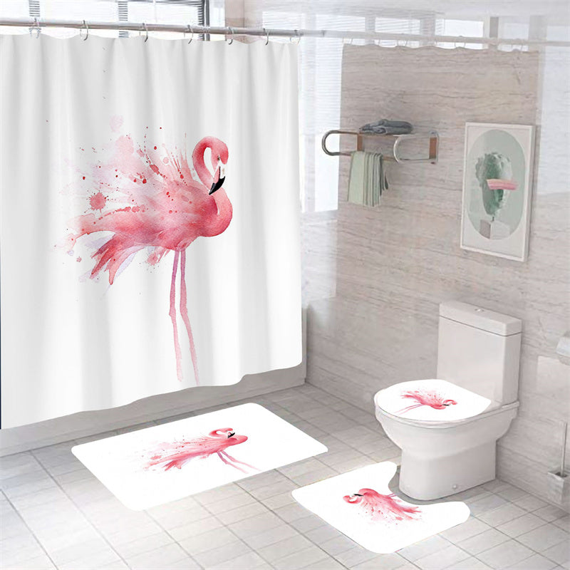 flamingo themed bathroom accessories