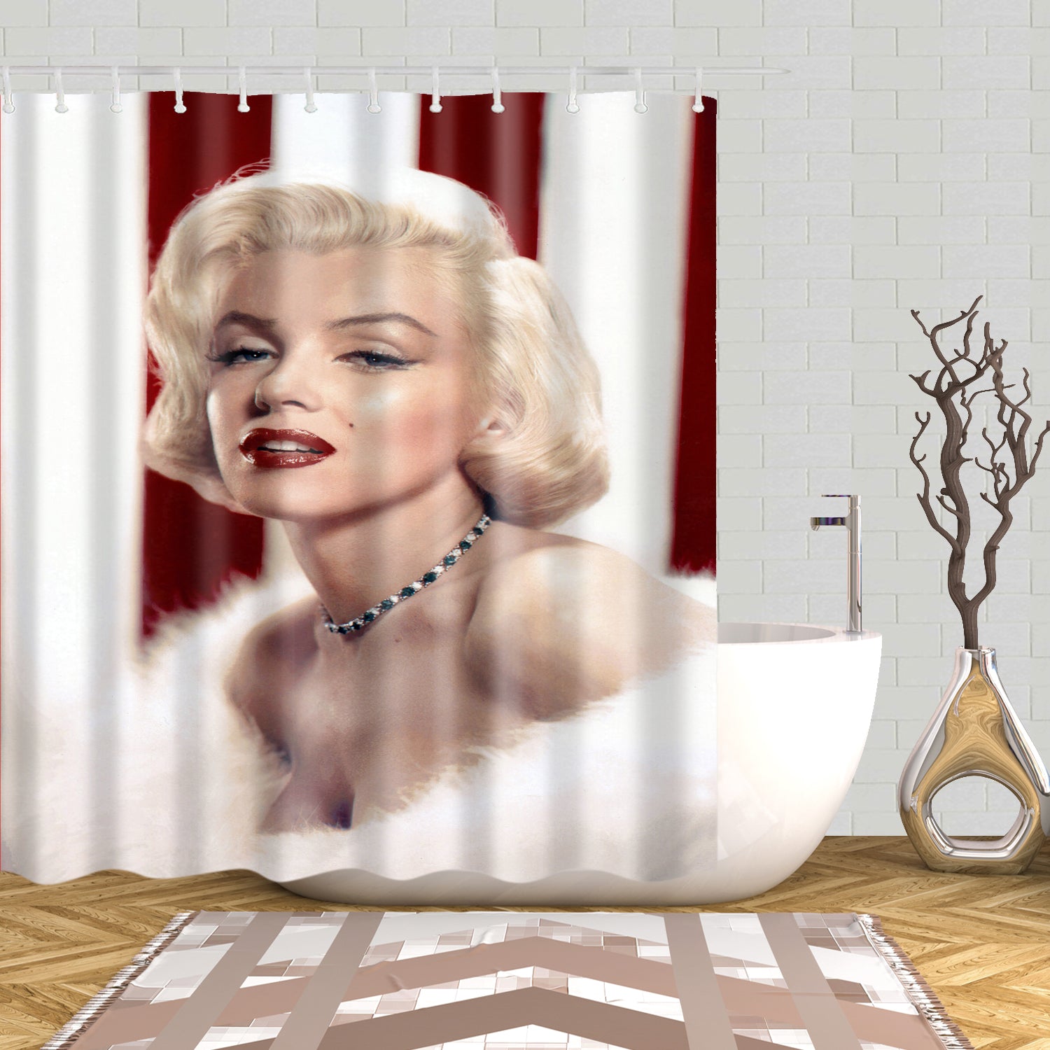 Marilyn Monroe Without Makeup Shower Curtain | GoJeek