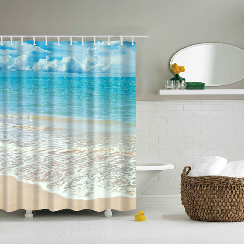 Beach Themed Shower Curtains Collection Bathroom Decor – GoJeek