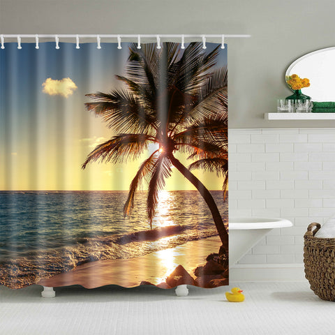 Beach Themed Shower Curtains Collection Bathroom Decor – GoJeek