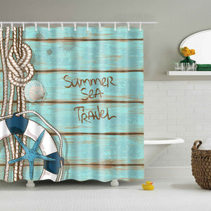 beach theme shower curtain hooks