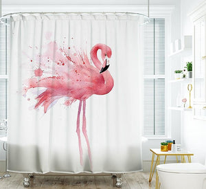 flamingo shower curtain asda