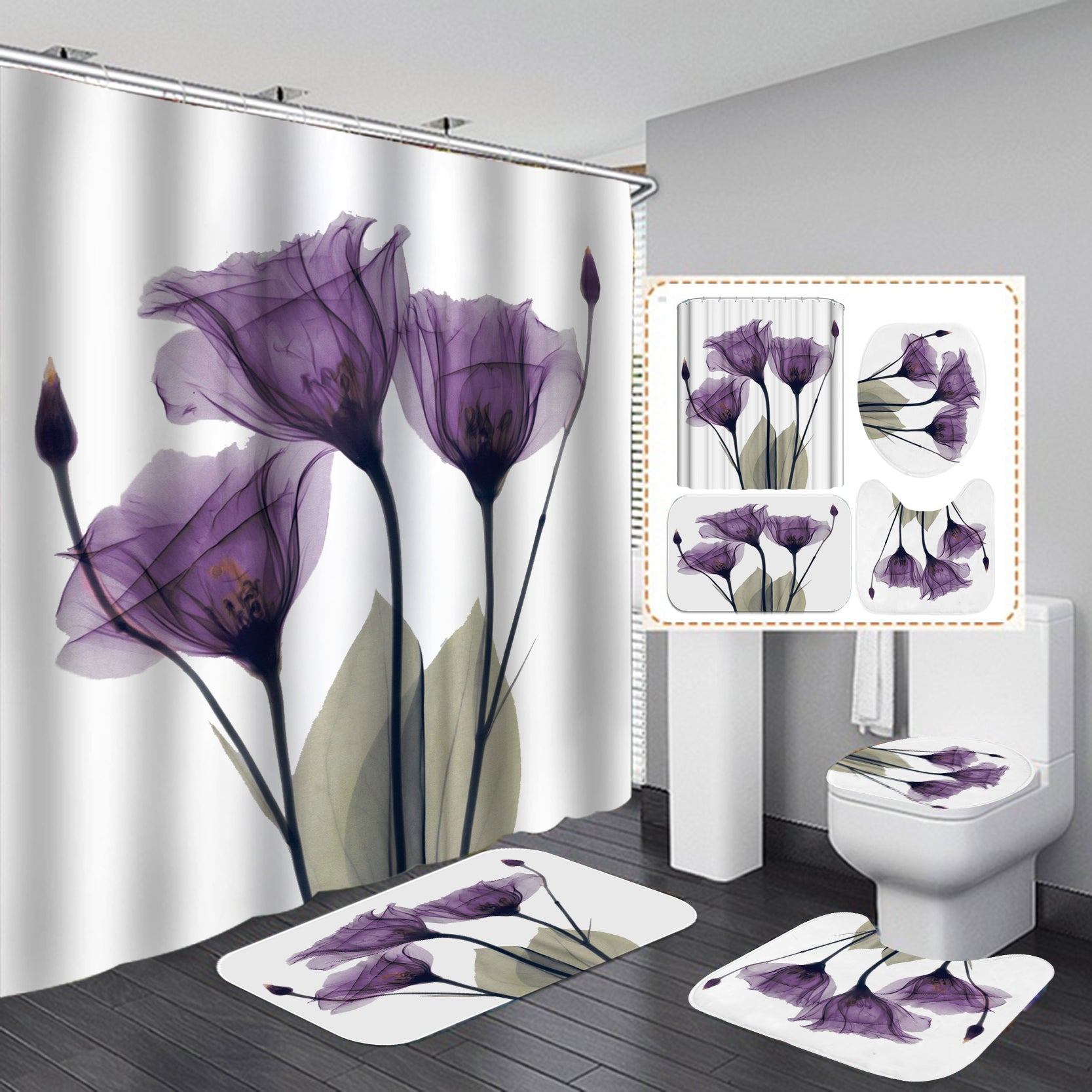 Bathroom Decor Purple Wall Decor Inspirational Quotes Modern