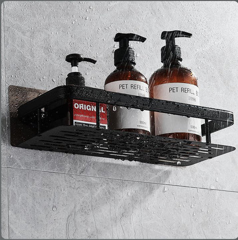 Rectangle Shower Caddy Shelf, Suction Cup, Aluminum Shower